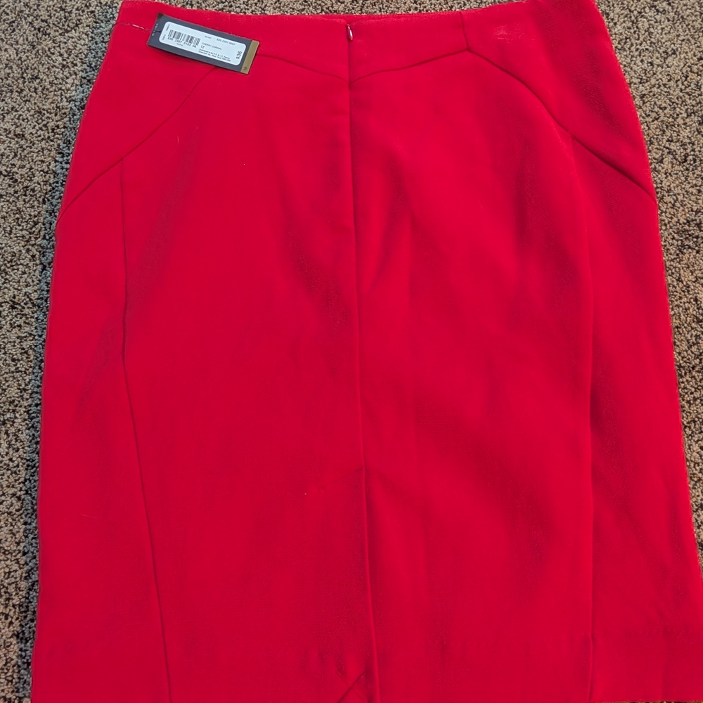 Worthington Vibrant Red Pencil Skirt